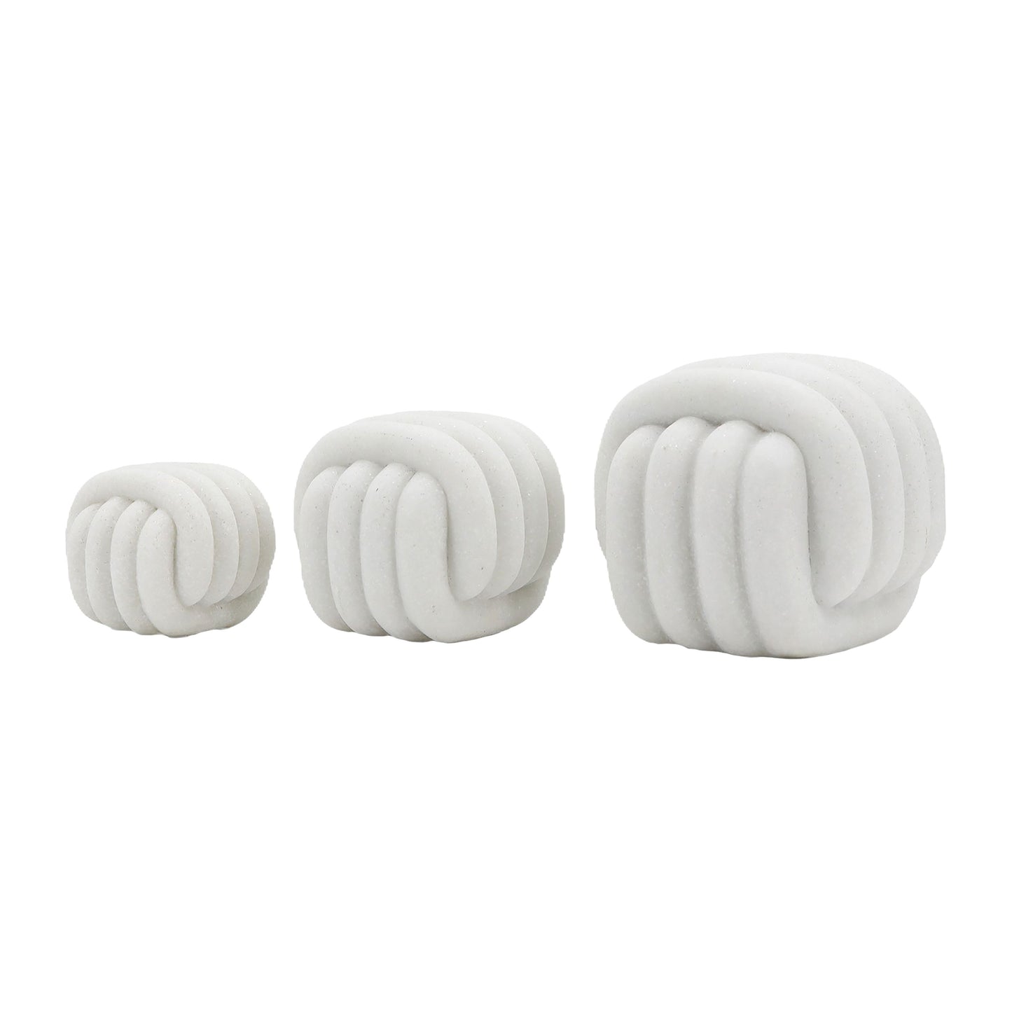 Bravissimo Faux Marble White Knots S/3