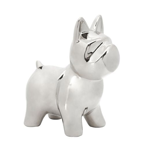 Paulette Silver Ceramic French Bulldog