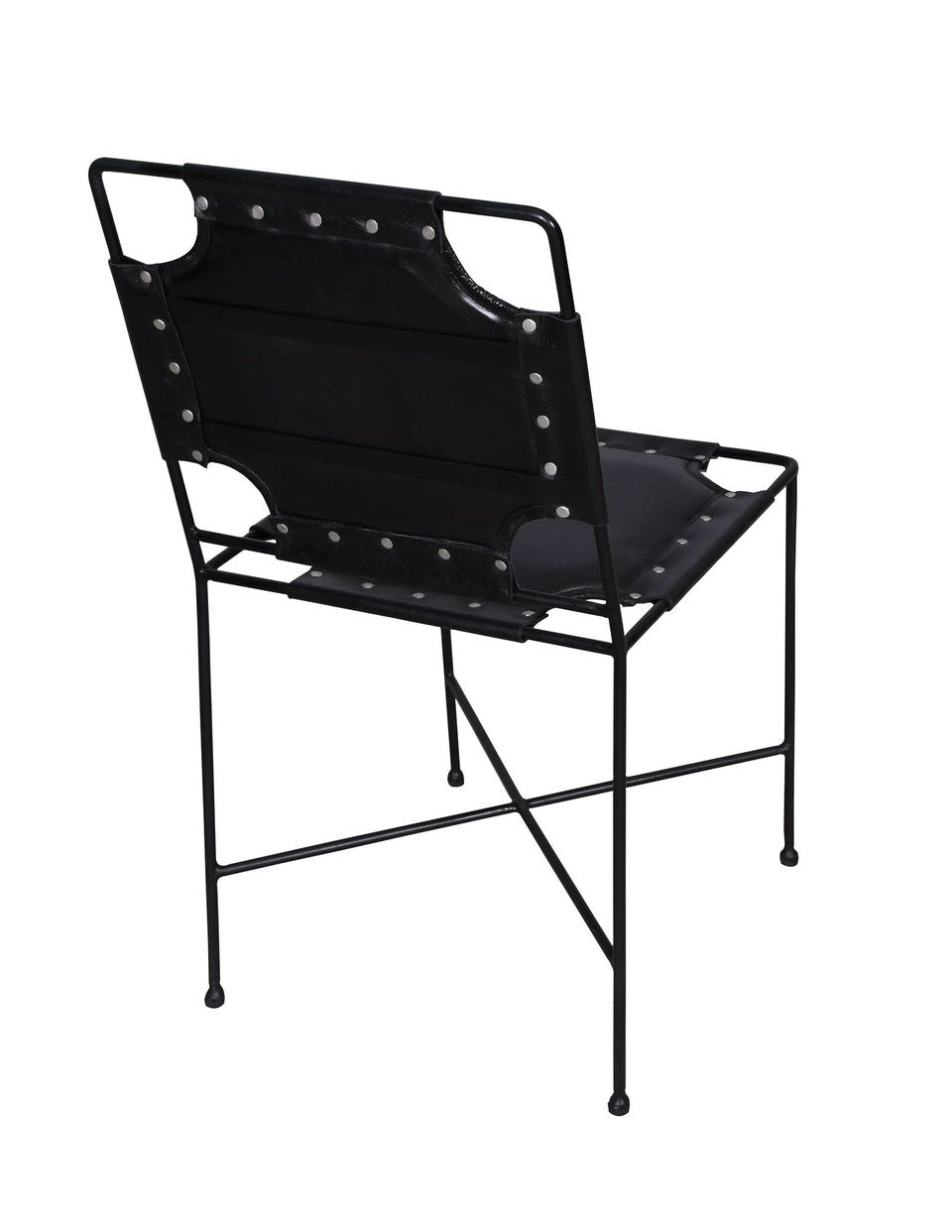 Santos Black Leather Chair