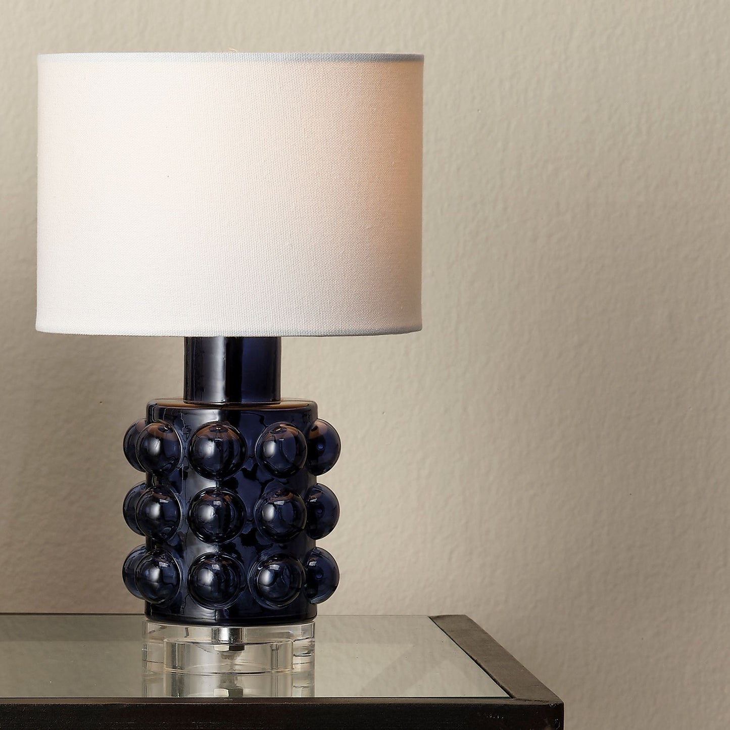 Popped Blue Blown-Glass Table Lamp